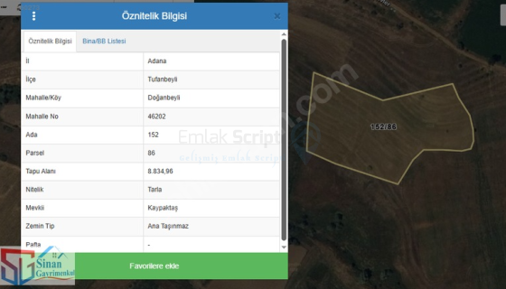 TUFANBEYLİ DOĞANBEYLİ MH SATILIK 8835 M2 TARLA
